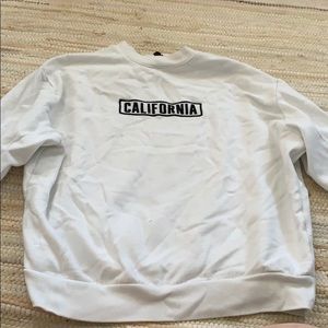 Very light weight crew neck sweatshirt.